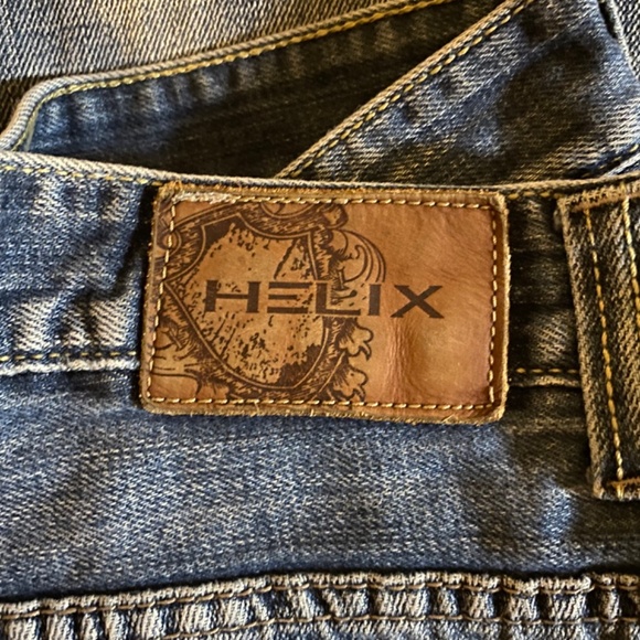 Lot of 2 Menβs Helix Jeans 32/30 Boot Distressed Denim - Picture 7 of 11